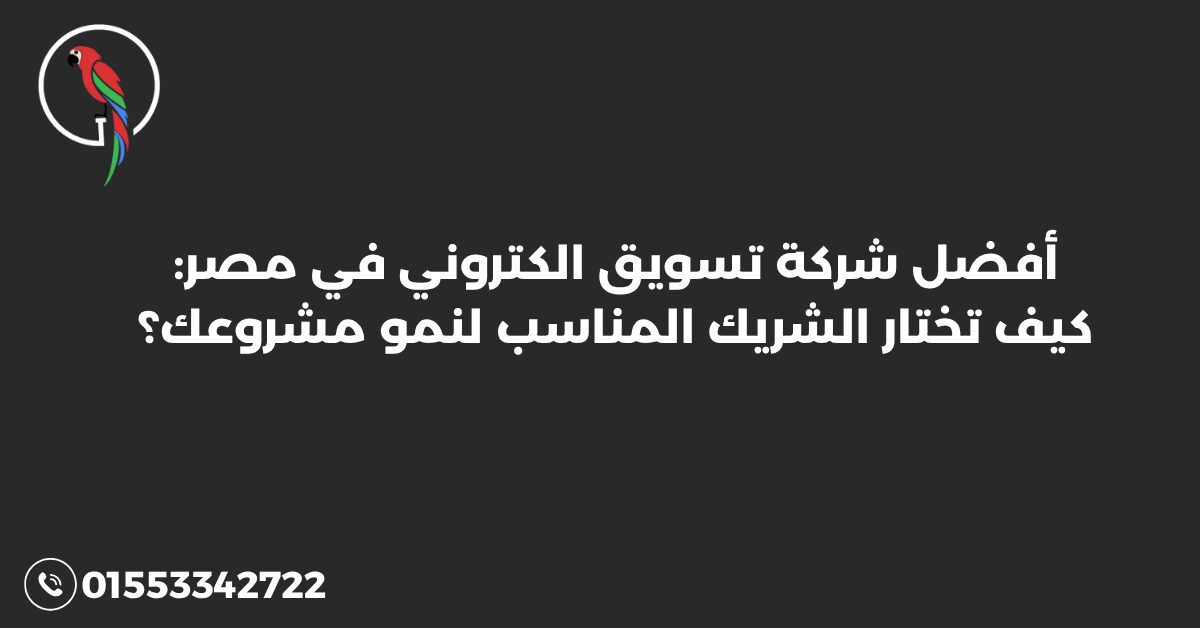 أفضل شركة تسويق الكتروني في مصر: كيف تختار الشريك المناسب لنمو مشروعك؟